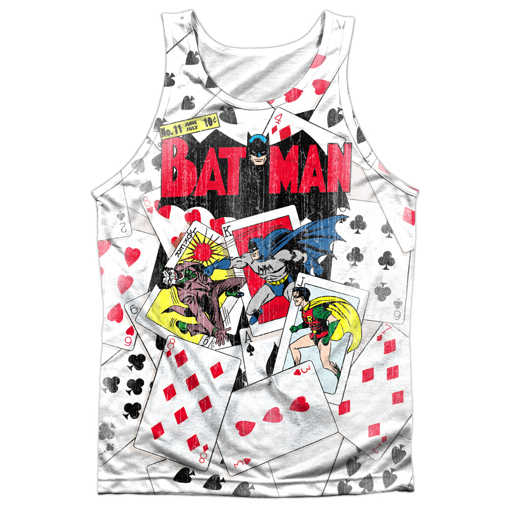 Batman Joker Graffiti Bat Symbol DC Comics Adult Tank Top