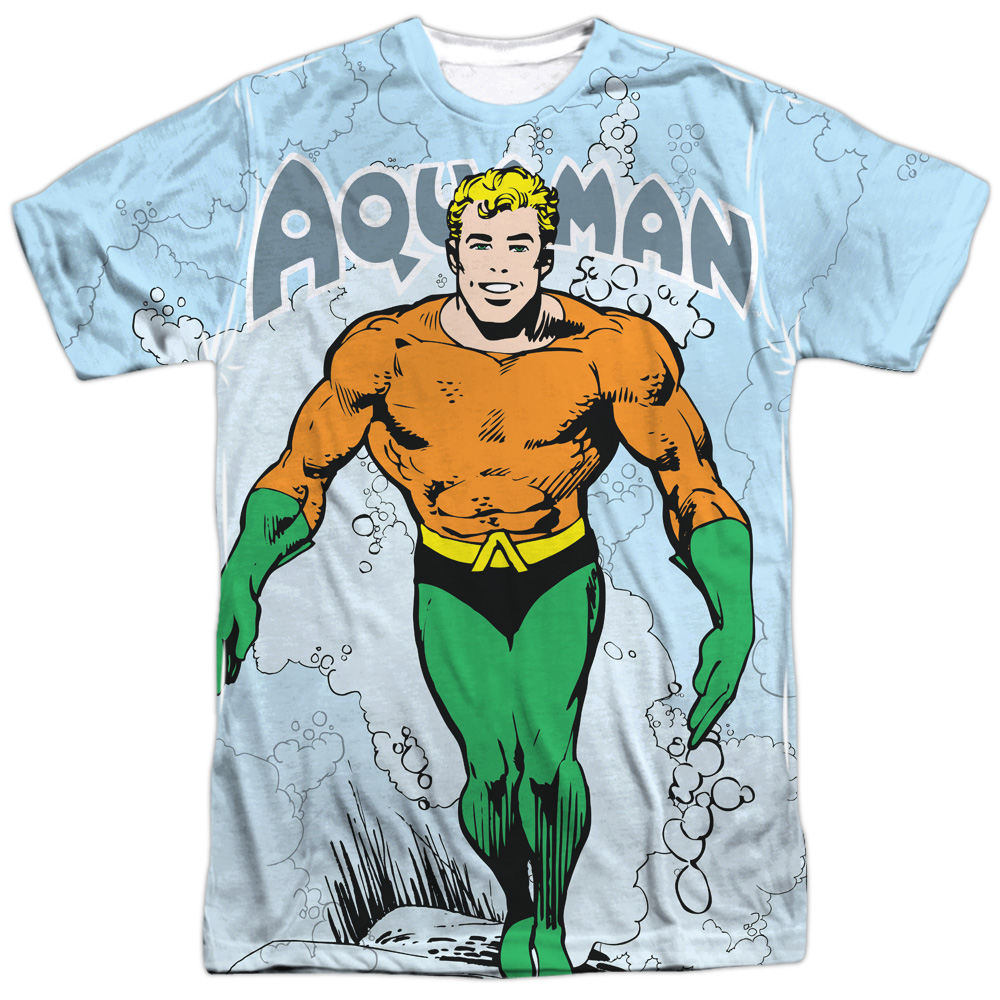Batman Lighting Strikes DC Comics Allover Sublimation Licensed Adult T Shirt
