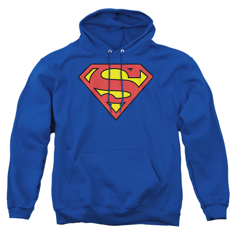Superman Classic Logo Licensed Hoodie Hooded Sweatshirt Adult Sizes S-2XL